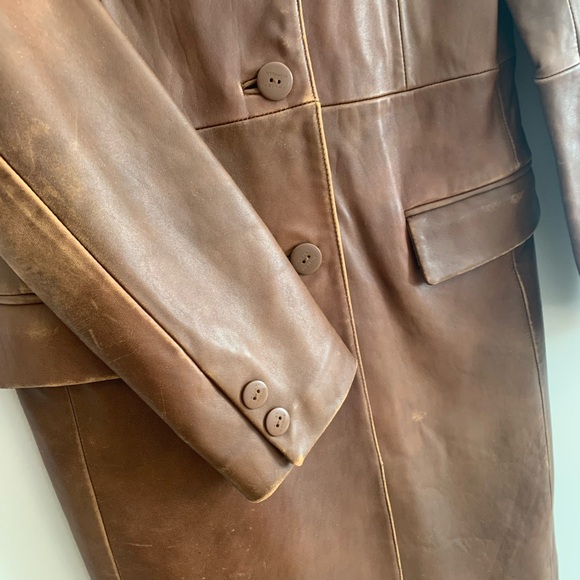 Juliet Michelle Soft Long Leather Coat NZ Lambskin - Picture 9 of 10